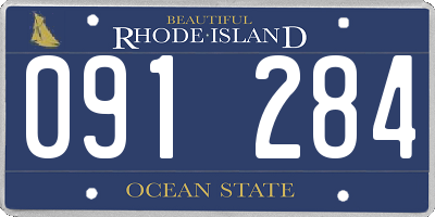 RI license plate 091284