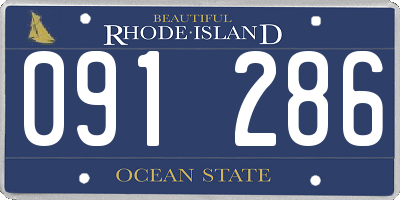 RI license plate 091286