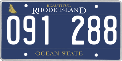RI license plate 091288