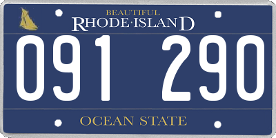 RI license plate 091290