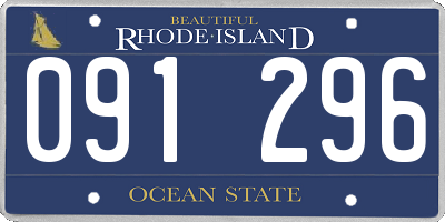 RI license plate 091296