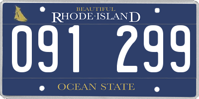 RI license plate 091299