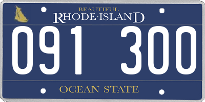 RI license plate 091300