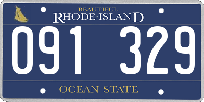 RI license plate 091329
