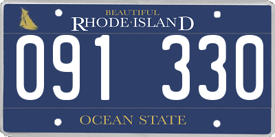 RI license plate 091330