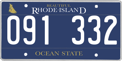 RI license plate 091332