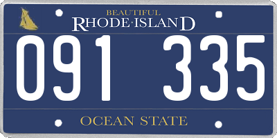 RI license plate 091335