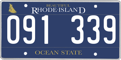 RI license plate 091339