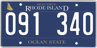 RI license plate 091340