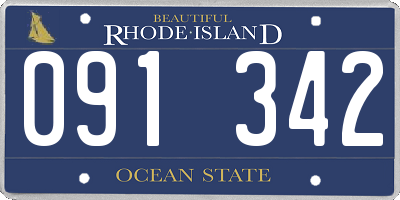 RI license plate 091342
