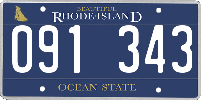 RI license plate 091343