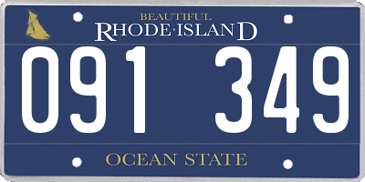 RI license plate 091349