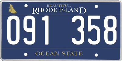 RI license plate 091358