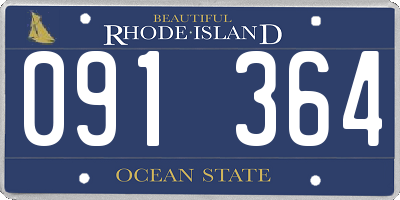 RI license plate 091364