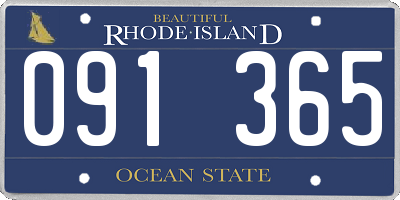 RI license plate 091365