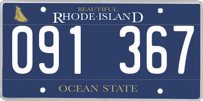 RI license plate 091367