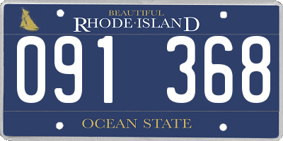 RI license plate 091368