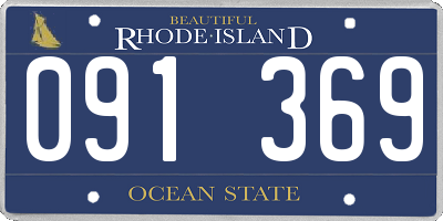 RI license plate 091369