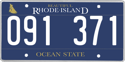 RI license plate 091371