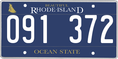 RI license plate 091372