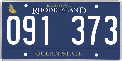 RI license plate 091373