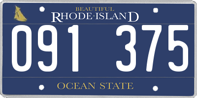 RI license plate 091375