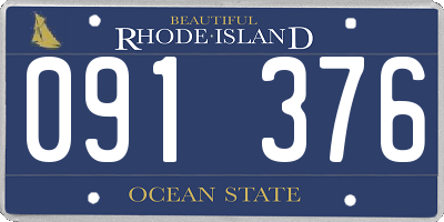RI license plate 091376