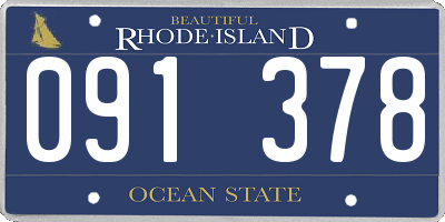 RI license plate 091378