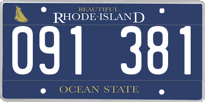 RI license plate 091381