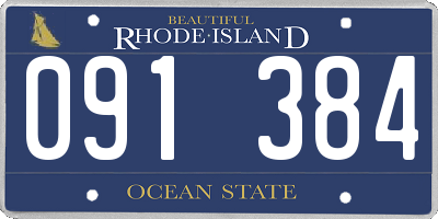 RI license plate 091384