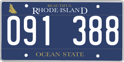 RI license plate 091388