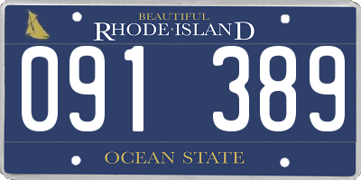 RI license plate 091389