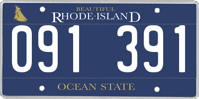RI license plate 091391
