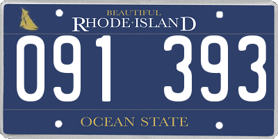 RI license plate 091393
