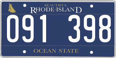 RI license plate 091398