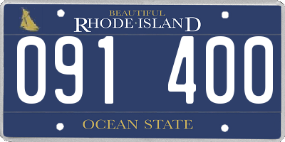 RI license plate 091400