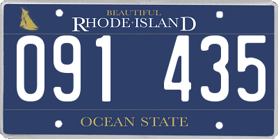 RI license plate 091435