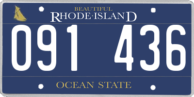 RI license plate 091436