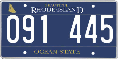 RI license plate 091445