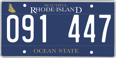 RI license plate 091447