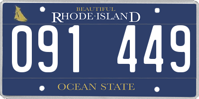 RI license plate 091449