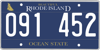 RI license plate 091452