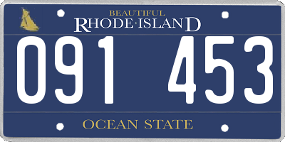 RI license plate 091453
