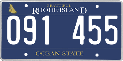 RI license plate 091455