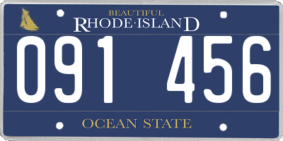 RI license plate 091456