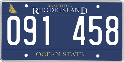 RI license plate 091458