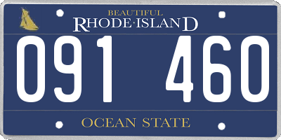 RI license plate 091460