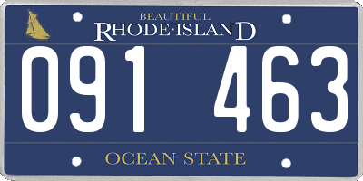 RI license plate 091463