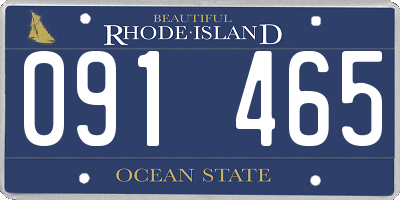 RI license plate 091465
