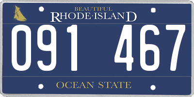 RI license plate 091467